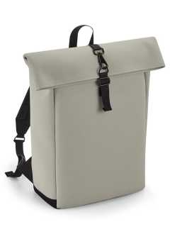 Matte PU Roll-Top Backpack