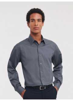 Men's Long Sleeve PolyCotton Poplin Shirt